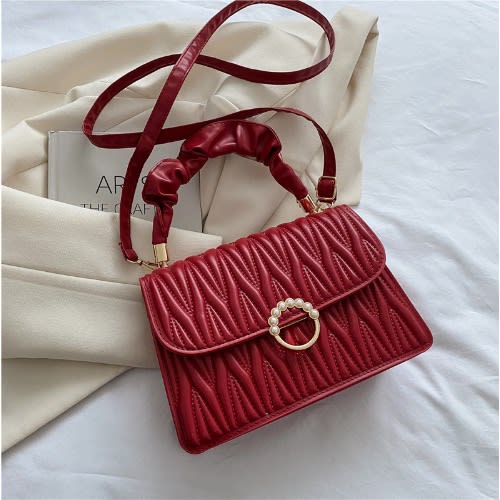 Embroidered Cross Bag - Red
