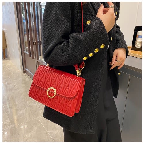 Embroidered Cross Bag - Red