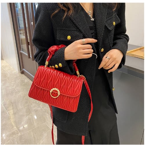 Embroidered Cross Bag - Red