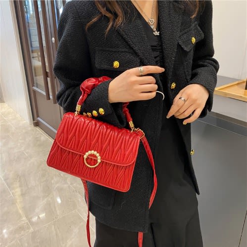 Embroidered Cross Bag - Red