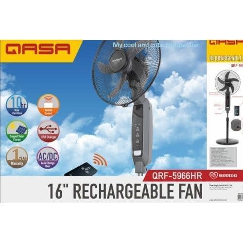 16 Inches Rechargeable Fan + Remote Control