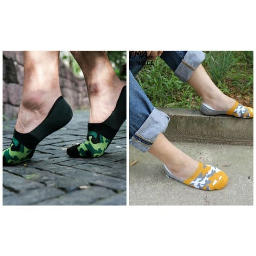2 Colours Camouflage Invisible Socks