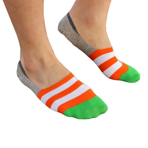 2 Pairs Invisible Socks - Multicolour