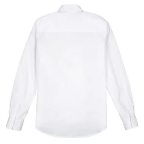 Unisex Dress Shirt For Kids - White & Navy Blue Tie