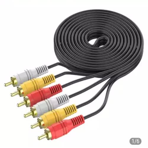 3 Rca Composite Male To Male Av Cable 10m