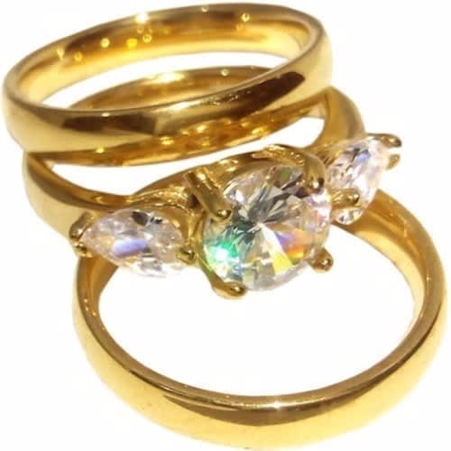 Wedding Ring Set - 3 Pieces