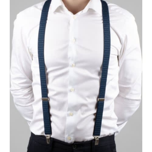 Men's Dotted Suspender  - Blue