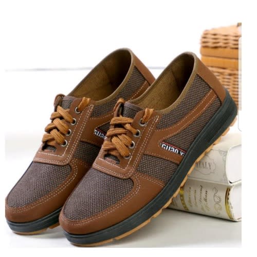 Men's Brown Round Lace Shoe