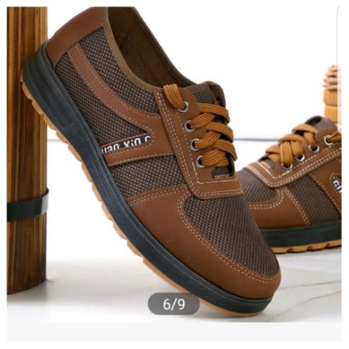 Men's Brown Round Lace Shoe