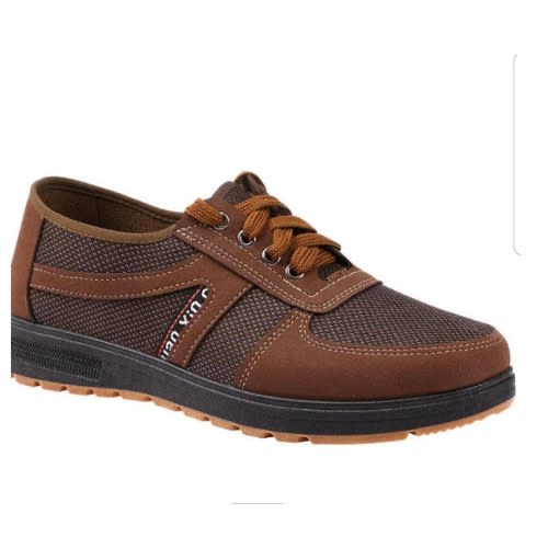 Men's Brown Round Lace Shoe