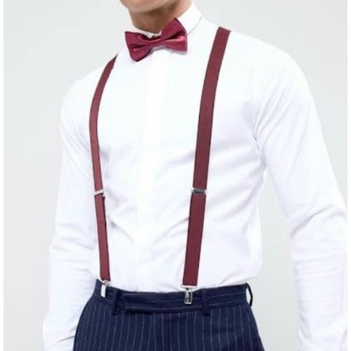 Men's Classic Suspender  - Wine