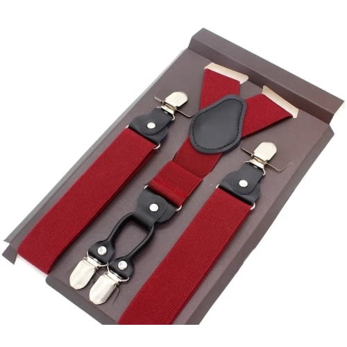 Men's Classic Suspender  - Wine