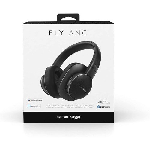 Fly Wireless Over-ear Active Noise Cancelling Headphones - Black