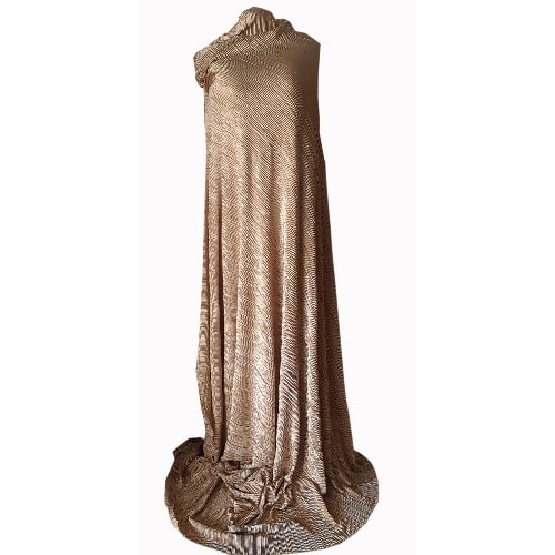 36 Inches By 60 Inches Gold Stretchy Fabric