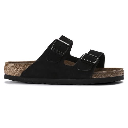 Unisex Suede Leather Birkenstock Slide - Black