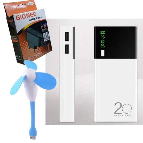 40,000mah Power Bank With Free Usb Rechargeable Fan And Fast Charger