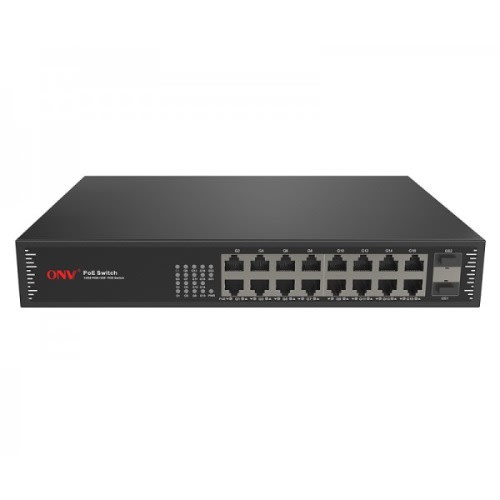 Onv-poe 10/100/1000mbps Gigabit 16 Port Poe Powered Switch