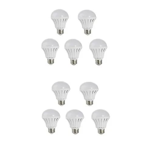 7w LED Emergency Rechargeable Bulbs - 10 Pieces - Screw Lamp Holder