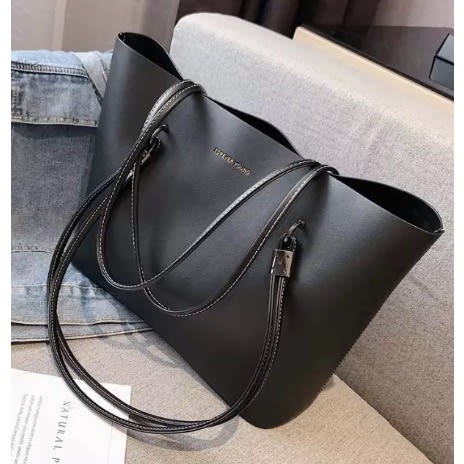 Beautiful Double Strap Handle Tote Leather Handbag