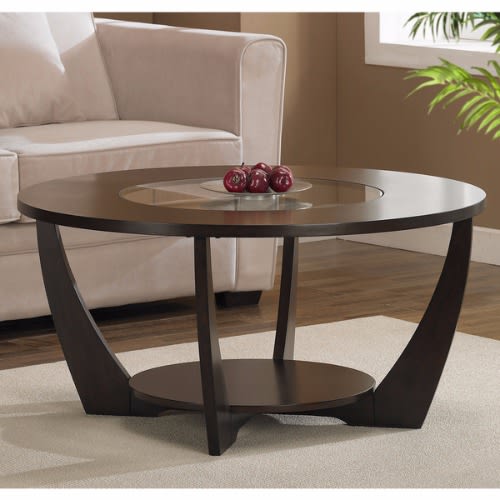 Archer Espresso Coffee Table with Shelf - Brown