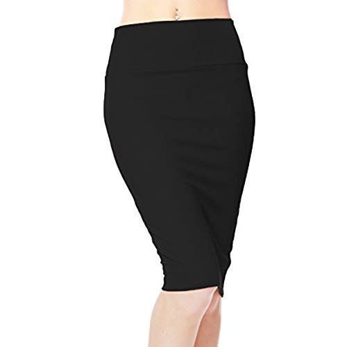 Black Bodycon Pencil Skirt