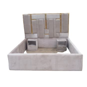 Maple Grove Padded Bed Frame With 2 Bedside