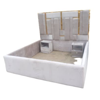 Maple Grove Padded Bed Frame With 2 Bedside