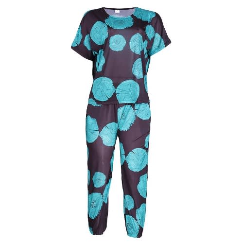 Leaf Print Top & Trouser- Green