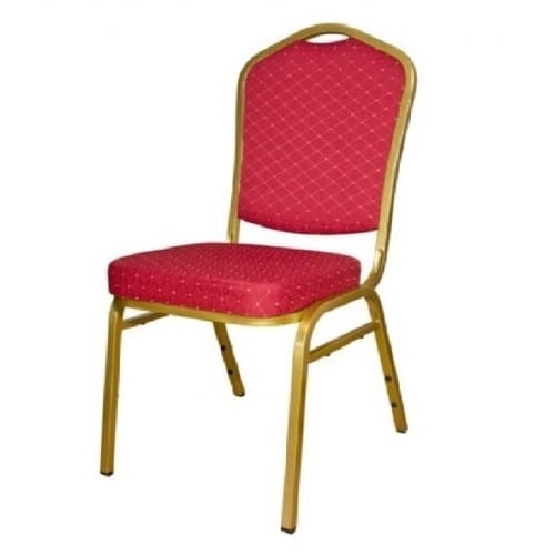 Steel Emperor Banqueting Chair-Red