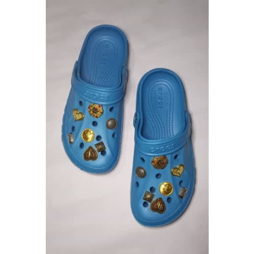 Men's Embellished Crocs Sandal - Blue
