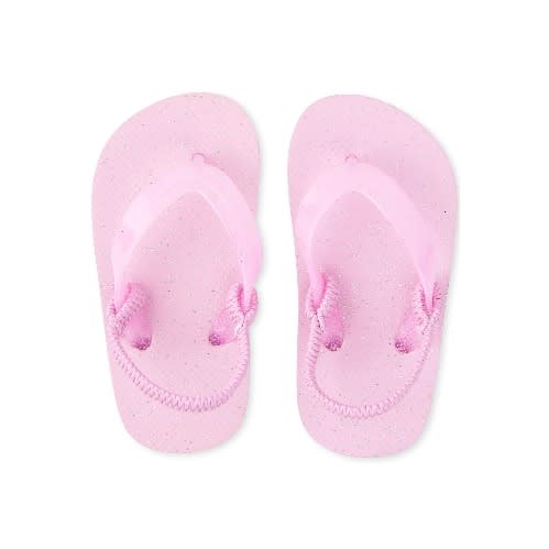 Girls Toddler All Over Glitters Flip Flops - Blush Pink