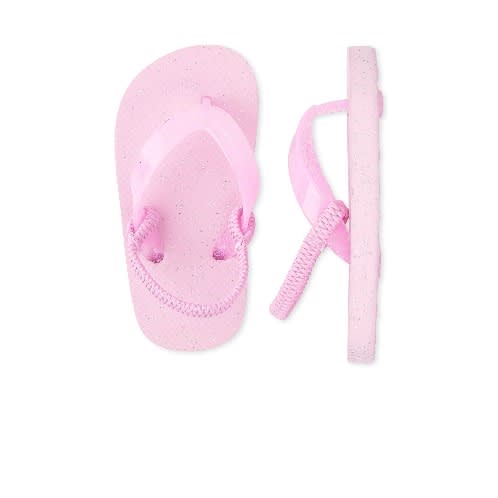 Girls Toddler All Over Glitters Flip Flops - Blush Pink