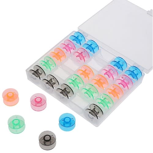 Case Of 25 Colorful Plastic Bobbins