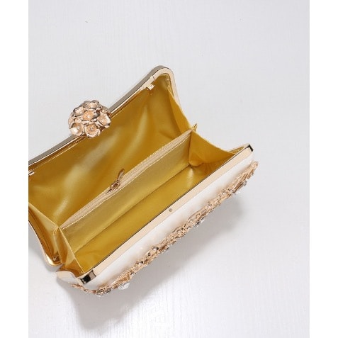 Floral Studded Unique Clutch Purse 4