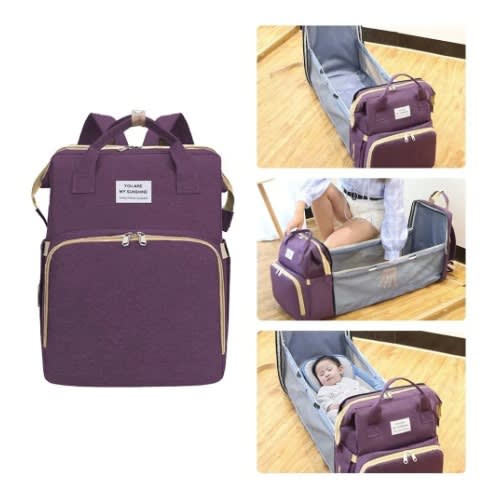 Multifunctional Baby Backpack / Diaper Bag With Convertible Crib Space