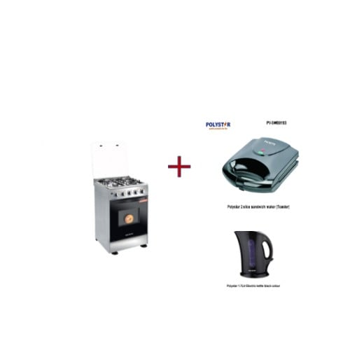 4 Burner Oven&grill Gas Cooker With Free Kettle And Toaster