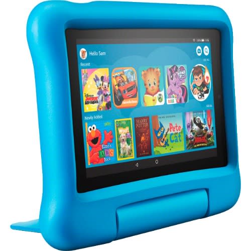 Fire 7 Tablet  - 7" Display - 1GB RAM - 16GB ROM - Bluetooth + Wi-Fi - Blue Kid-Proof Case With Stand