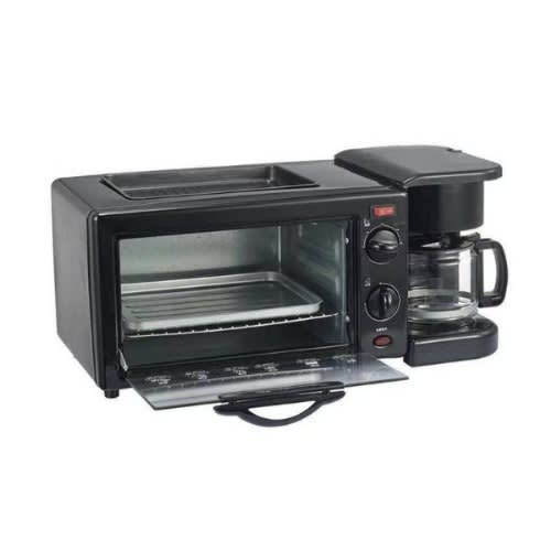 3-in-1 Breakfast Making Machine Oven Multifunctional For Frying, Baking & Coffee Maker