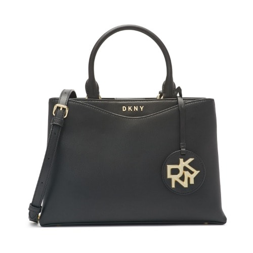 Dayna Medium Leather Satchel - Black