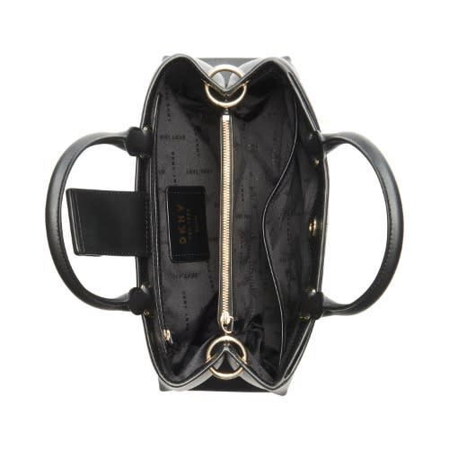 Dayna Medium Leather Satchel - Black