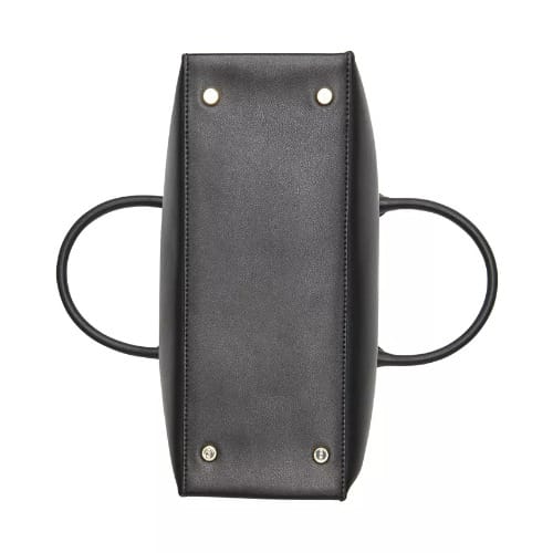 Dayna Medium Leather Satchel - Black