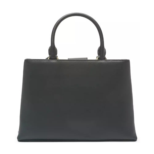 Dayna Medium Leather Satchel - Black