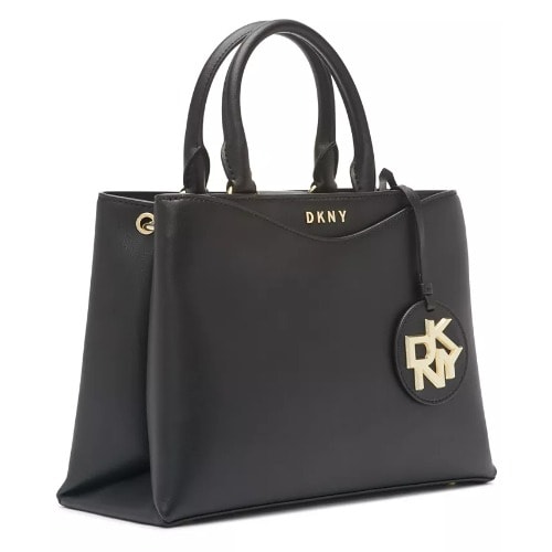 Dayna Medium Leather Satchel - Black