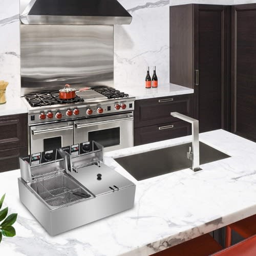 Commercial Deep Fryer -  Electric Dual Tank Deep Fryer -12L  - 5000W