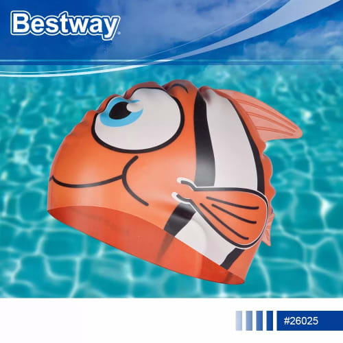 Kids Little fish Swim Cap - Orange