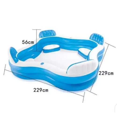 Inflatable Swimming Pool- Family Size -2.29 X 2.29m X 66cm