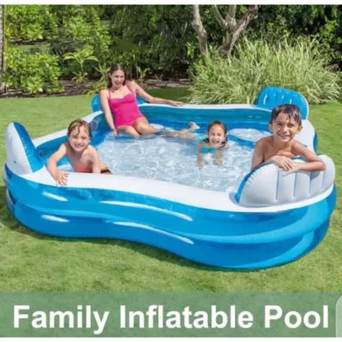 Inflatable Swimming Pool- Family Size -2.29 X 2.29m X 66cm
