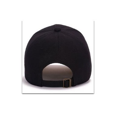 Baseball Face Cap With Adjustment Strap - Black