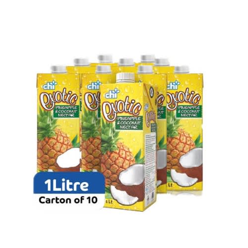 Chi Exotic Juice - Pineapple And Coconut Nectar - 1 Liter X10