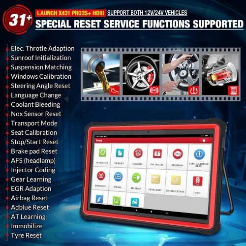 Launch X431 Pro3s+ Hdiii 12v And 24v Cars Trucks Cars Scanner Wit Ecu Programming